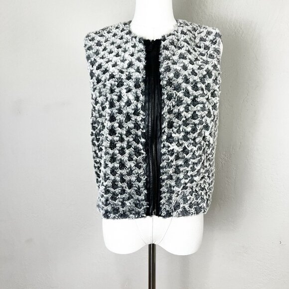 Alice + Olivia Faux Fur Plush Soft Lined Sleeveless Vest‎ Jacket ESTIMATED Small - Picture 1 of 8